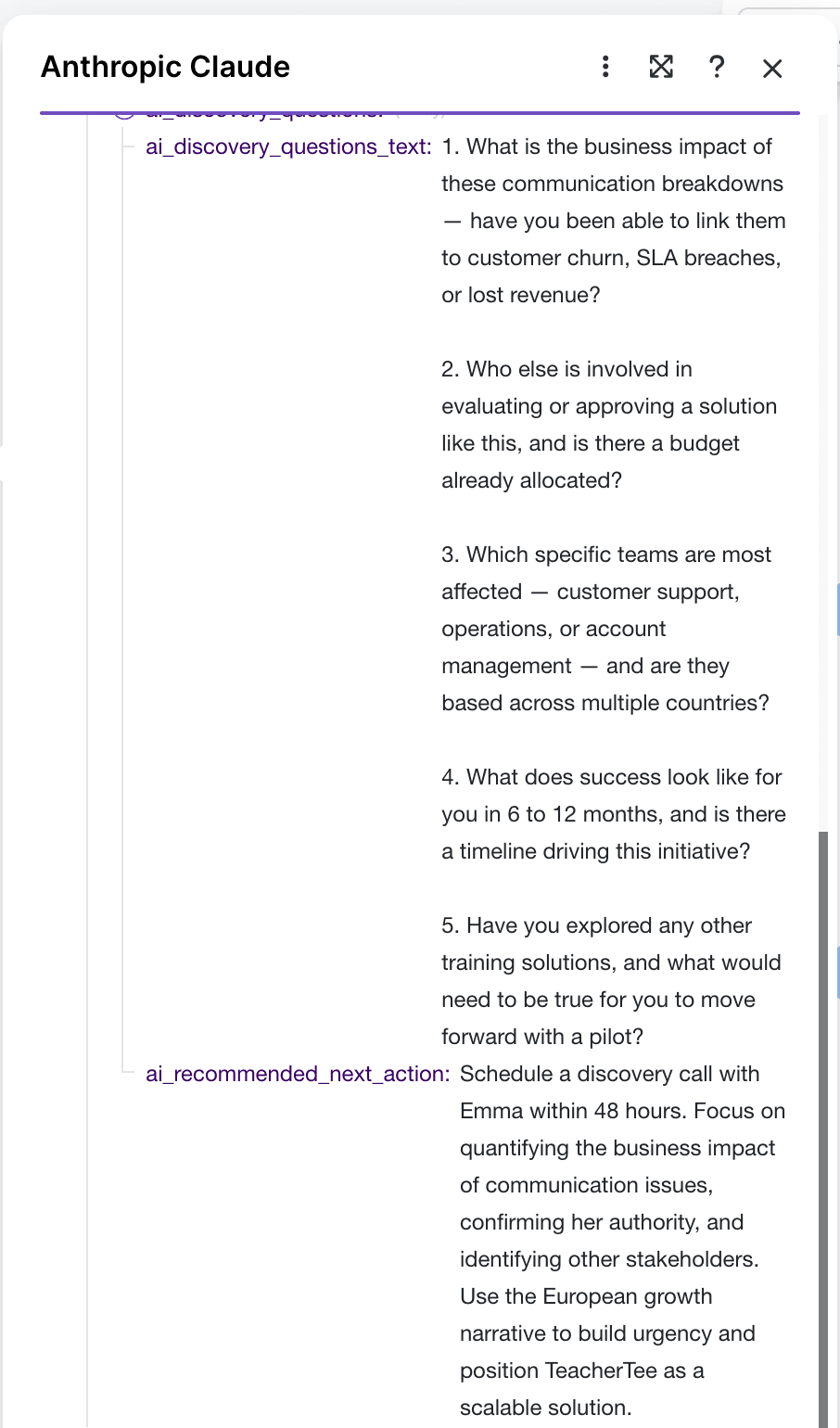 Claude AI discovery recommendations